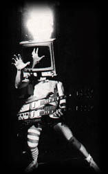 Exploding TV set head gear Exploding TV set head gear