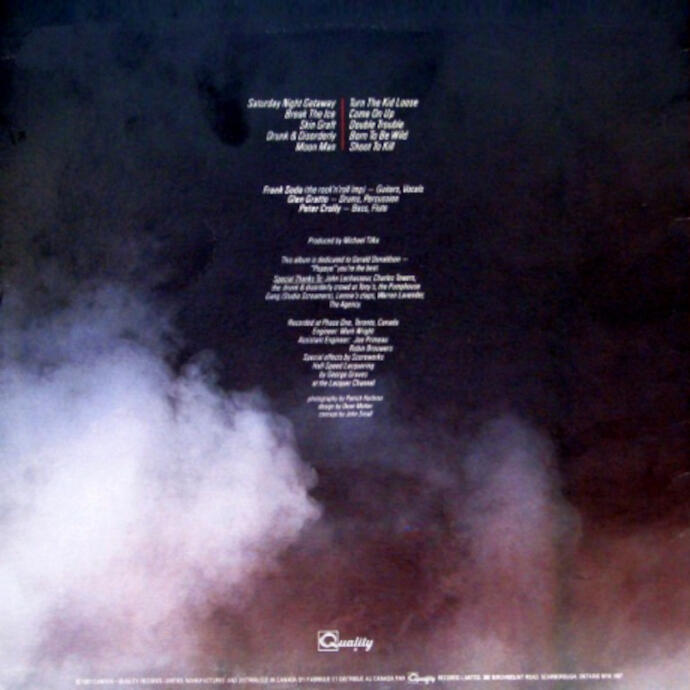 Saturday Night Getaway - Rear Cover Saturday Night Getaway - Rear Cover